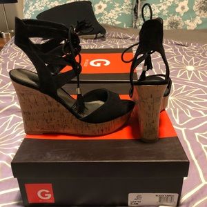 Thigh high boots/ wedges